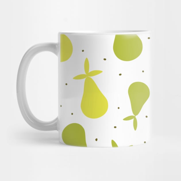 Yellow and Green Pears Fruit Pattern by OrchardBerry